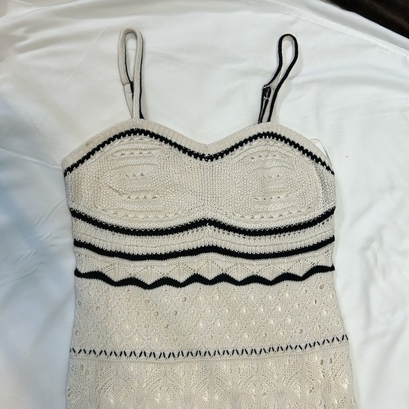 Lucky Brand Crochet striped Dress Ivory black Size S, M and L available - Picture 5 of 12